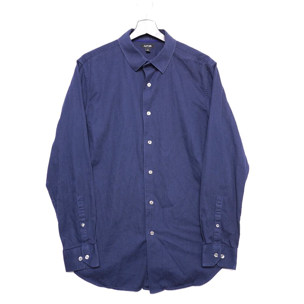 APT.9 Men’s Button Up Shirt Textured Long Sleeve Business‎ Casual Size M